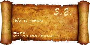 Sós Emese névjegykártya