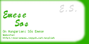 emese sos business card